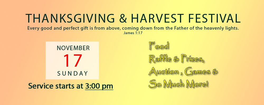 Thanksgiving and Harvest Festival